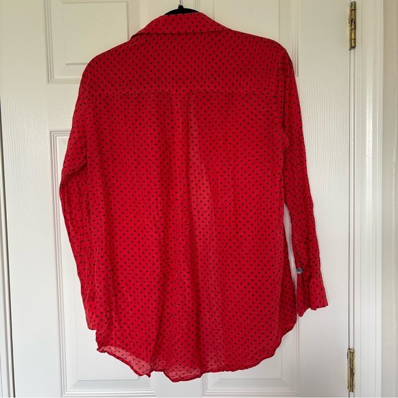 Equipment Red Patterned Button Down Size Small - Picture 7 of 7